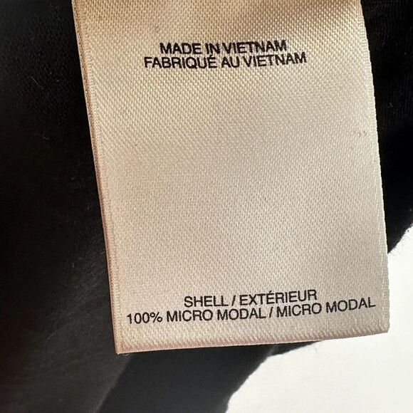 Helmut Lang Dress Black Maxi Strapless High Slit Draped Micro Modal Size L Sexy - Picture 9 of 9